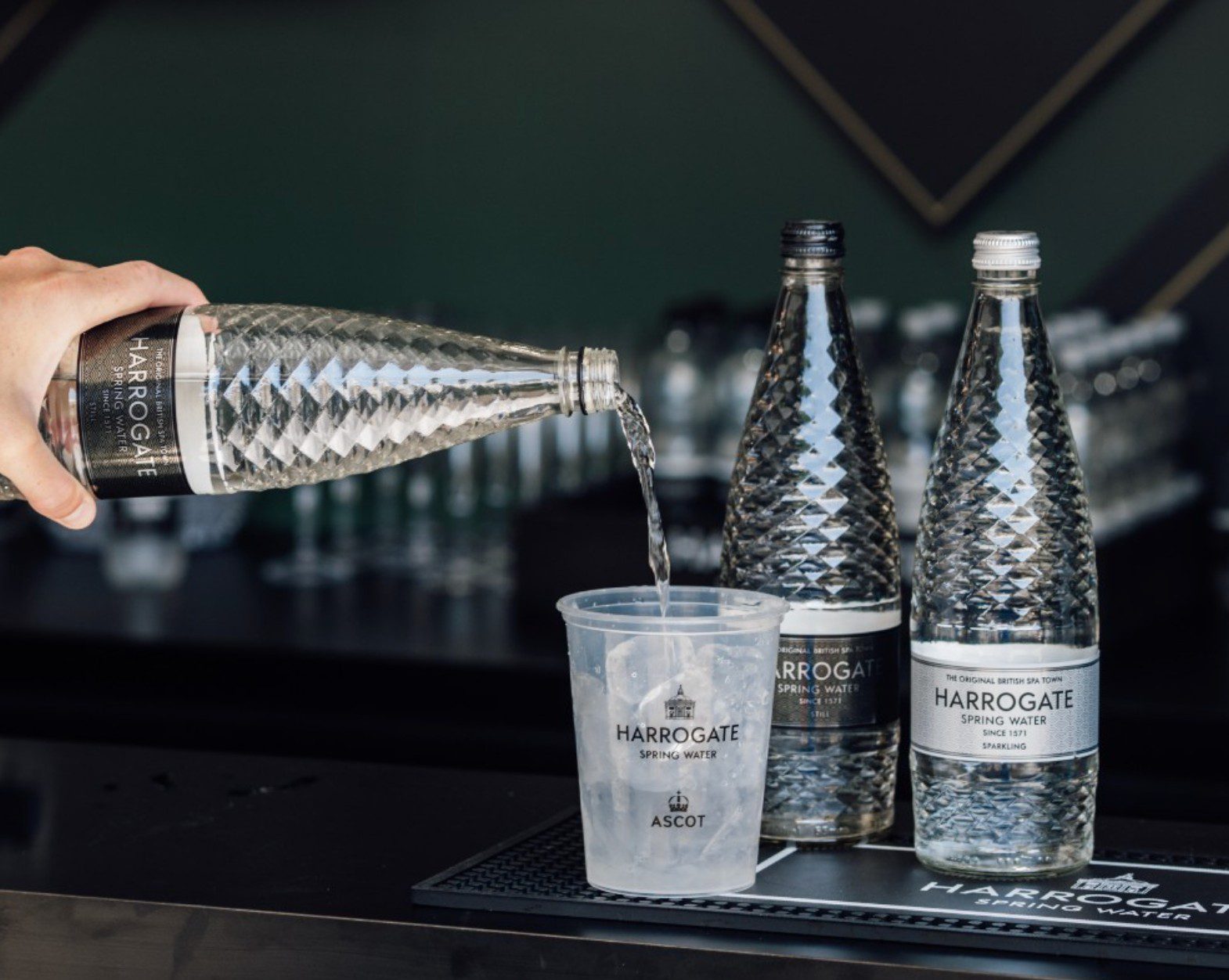 Harrogate Spring Water poured at Ascot