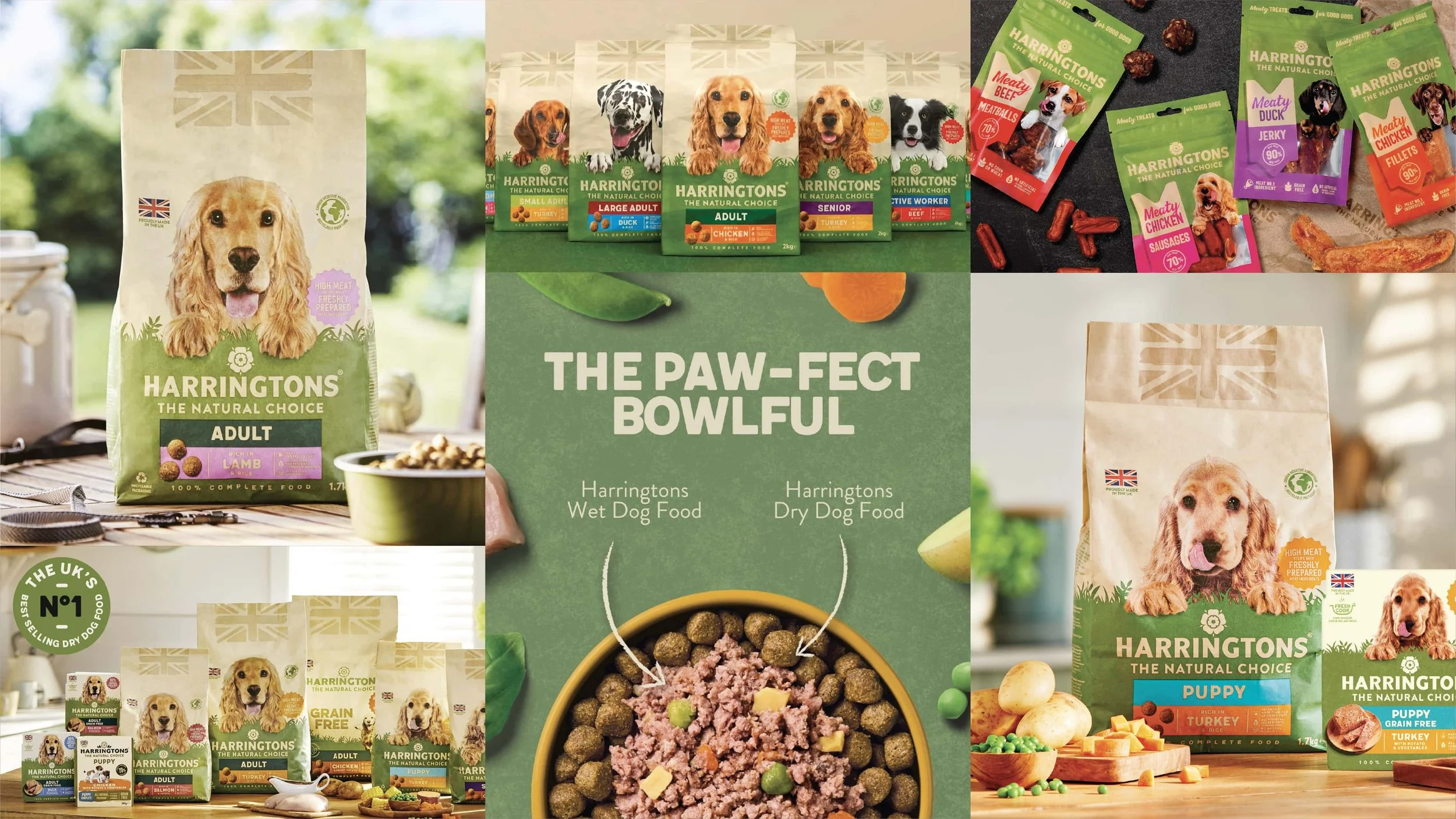 The digital design moodboard for the Harringtons brand evolution online